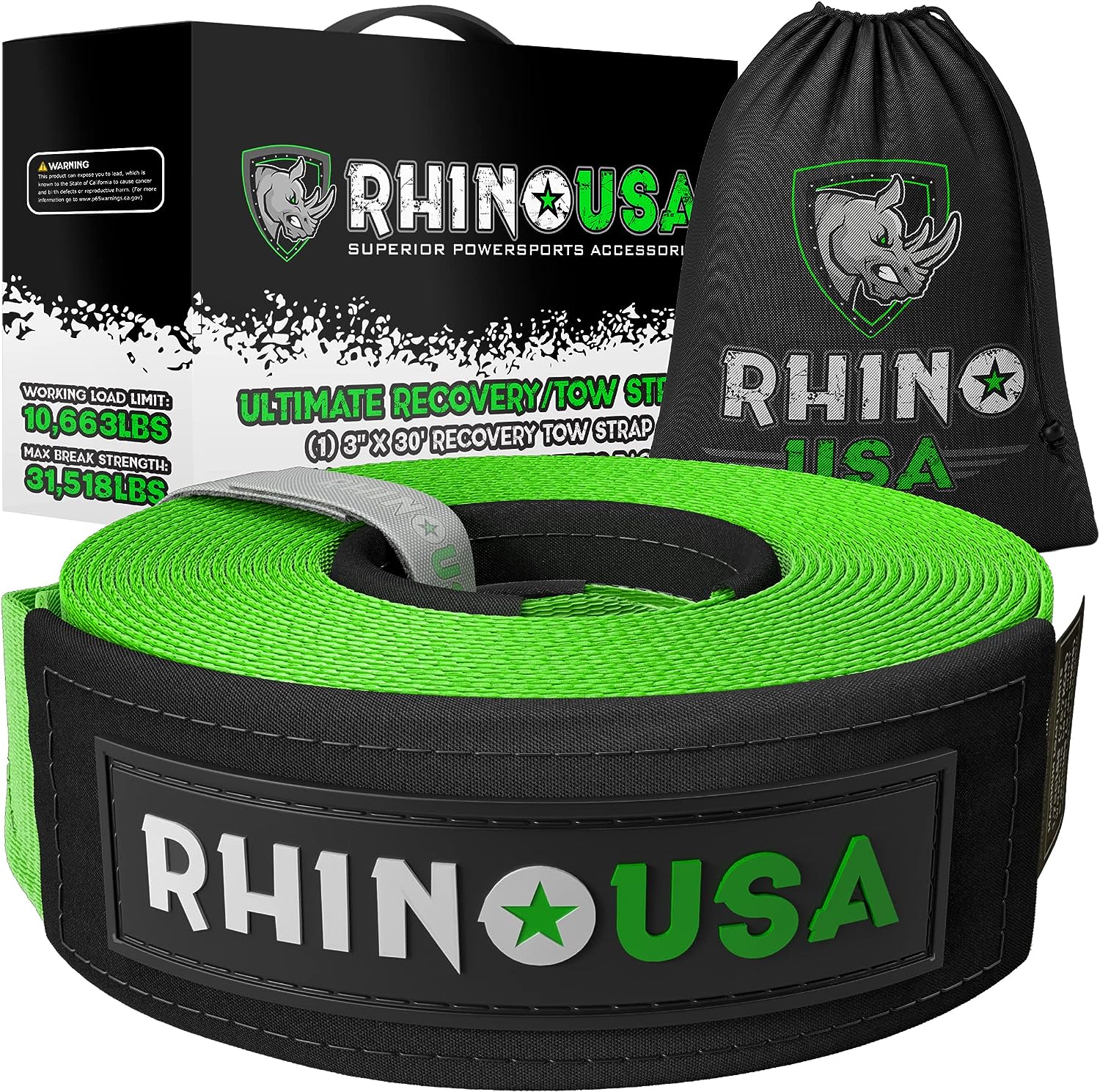 Rhino USA Recovery Tow Strap Lab Tested